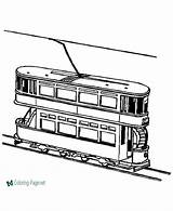 Coloring Pages Train Trains Subway Kids Printable Print sketch template