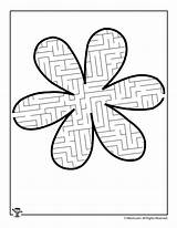 Flower Maze Mazes Kids Printable Activities Shaped Fun Woojr Flowers Choose Board sketch template