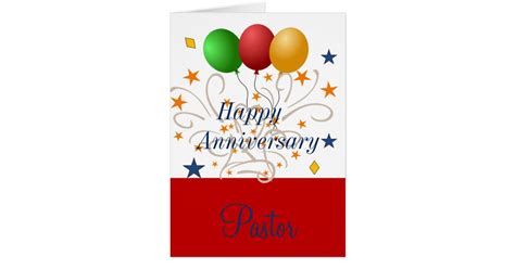 happy anniversary pastor card zazzle