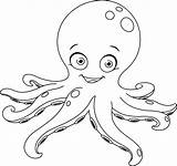 Octopus Coloring Pages Fish Cute Printable Color Book Octupus Cartoon Pdf Getcolorings Starfish Print Designlooter Slippery Keyword sketch template