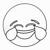 Emoji Emojis Cry Laugh Coloring2print Getdrawings sketch template