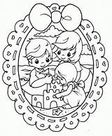 Precious Moments Coloring Drawings Pages Popular sketch template