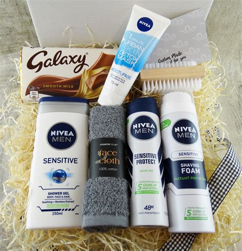 nivea men sensitive toiletry gift set hamper pamper beauty box direct