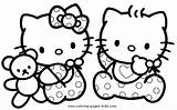 Kitty Hello Coloring Pages Valentines Valentine Sheets Kids Draws Character Cartoon sketch template