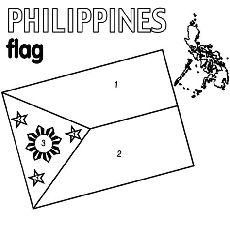 Philippine Flag Coloring Page Free Coloring Page