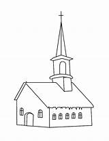 Church Coloring Pages Building Drawing Buildings Color Print Stained Glass Windows Choose Board Kids sketch template