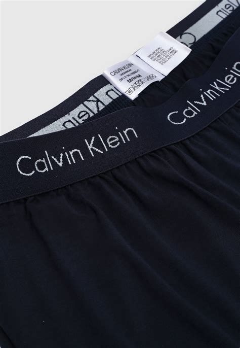Samba Canção Calvin Klein Underwear Logo Azul Marinho Compre Agora