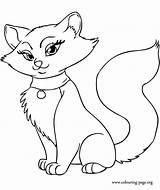 Cat Coloring Pages Cute Print sketch template