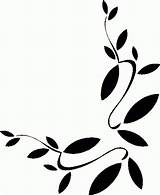 Corner Clipart Flourish Cliparts Library Leaves sketch template
