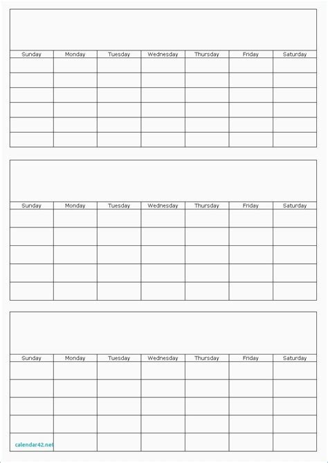printable blank  month calendar template
