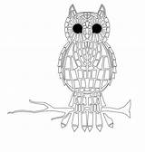 Coloring Mosaic Pages Kids Printable Patterns Animal Colouring Book Adults Print Clipart Owl Roman Mosaics Adult Bird Color Sheets Mosiac sketch template