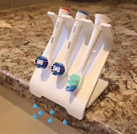 toothbrush holder  electric toothbrush heads  draining white