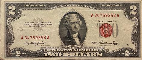 vintage zwei dollar schein etsy