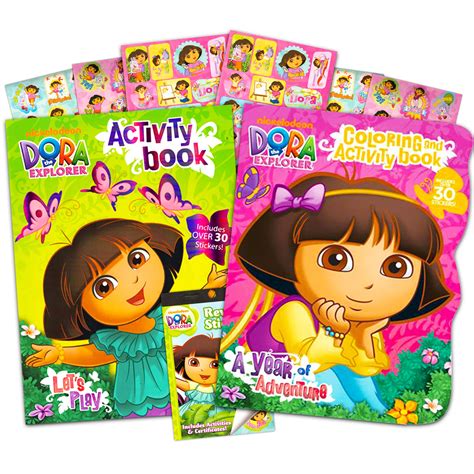 dora the explorer coloring books with stickers bundle 120 pages dora