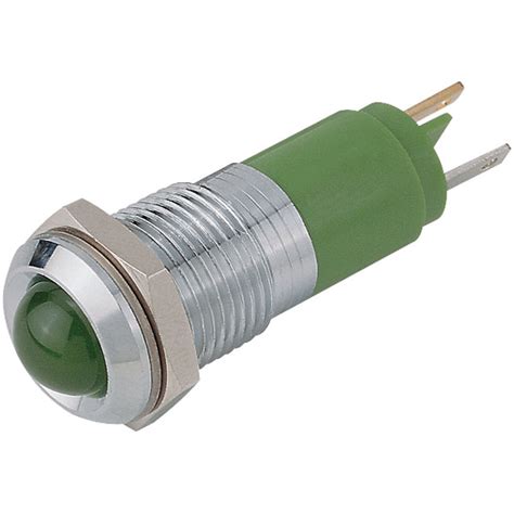 signal construct smbd vdc led indicator lamp green mm chrome rapid