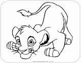 Coloring Simba Lion King Pages Disneyclips Playful Above sketch template