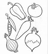 Vegetables Coloring Fruits Pages Drawing Fruit Colouring Kids Color Different Vegetable Types Cornucopia Food Worksheet Veggies Print Drawings Mission Kinds sketch template