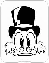 Ducktales Scrooge Mcduck Coloring Pages Face Disneyclips sketch template