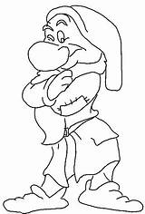 Grumpy Disney Dwarf Blanche Neige Coloriage Biancaneve Schneewittchen Dwarfs Brontolo Nani Coloriages Snjeguljica Seven Blacanieves Imprimez Nieves Sette Trickfilmfiguren Stampare sketch template