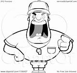 Coach Clipart Yelling Pointing Man Cartoon Tough Coloring Outlined Thoman Cory Vector Transparent Regarding Notes Clipartof sketch template