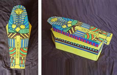 papermau easy  build egyptian sarcophagus paper model  school