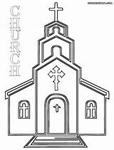 Church Coloring Pages Drawing Simple Building Printable Methodist Cross Drawings Template Print Sketch Paintingvalley Templates Popular sketch template