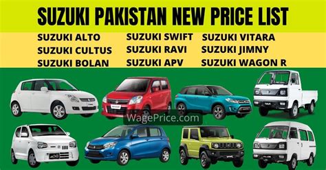 suzuki pakistan price list   rate list