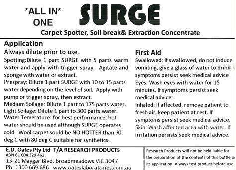 label  research surge spray guns bottles  accessories janitorial cleaning