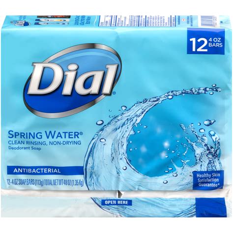 dial antibacterial deodorant bar soap spring water  ounce  bars