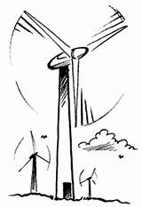Wind Drawing Turbines Turbine Energy Power Getdrawings sketch template