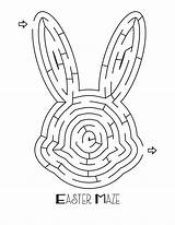 Easter Maze Mazes Bunny Printable Kids Pages Head Coloring Print Mummy Max Off sketch template