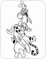 Pooh Coloring Winnie Tigger Disneyclips Piglet Pages Friends Eeyore Mixed Group Funstuff sketch template