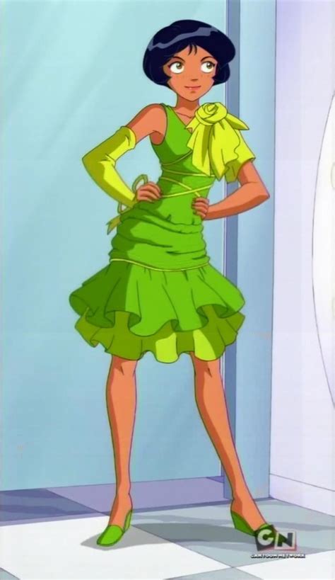 alex in a green dress in 2021 totally spies spy outfit spy girl