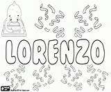 Coloring Pages Name Spanish Lorenzo Italian Names Boy sketch template
