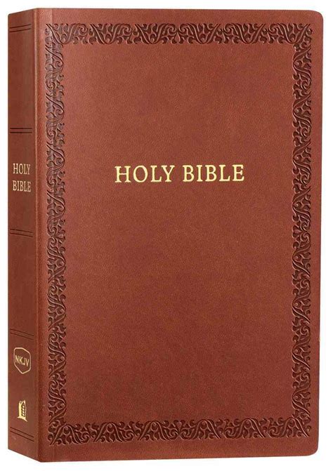 nkjv holy bible soft touch edition brown black letter edition koorong
