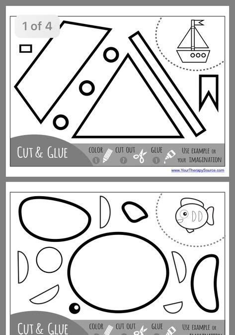cut  glue activity pages