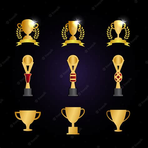 premium vector trophy cup graphic template