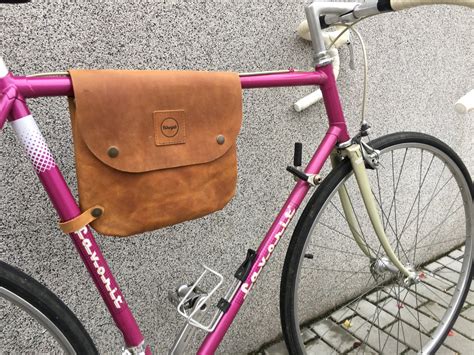 leather bike bag bicycle frame bag shoulder bag bikegab etsy