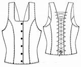 Corset Pattern Drawing Sewing Technical Lekala sketch template