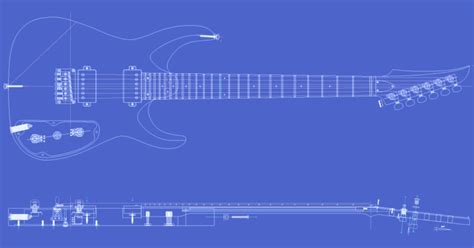 msk guitars mkhh model blueprint electric herald