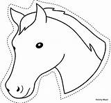 Ausschneiden Ausmalen Pferde sketch template