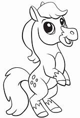 Horse Cute Coloring Pages Printable Kids Categories Animals sketch template