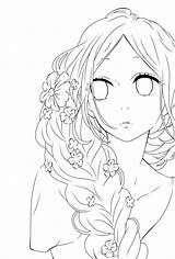 Anime Coloring Pages Line Manga Color Transparent Ldshadowlady Hibi Chouchou Clipart Girl Lineart Drawings Drawing Sketch Sheets Cute Search Google sketch template