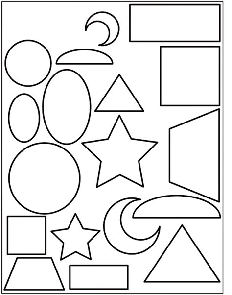 printable shapes coloring pages