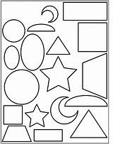 Coloring Shapes Pages Basic Printable Popular sketch template