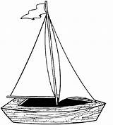 Canoe Clip Outline Boat Print Coloring Template sketch template