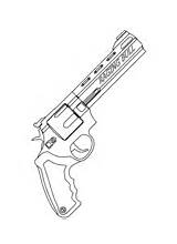 Coloring Pages Revolver Pistol Handgun Gun Printable Bull Raging Drawing Guns Supercoloring Tattoo Print sketch template