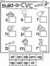 Cvc Kindergarten Words Printable Phonics Worksheets Short Activities Word Vowels Kids Sounds Worksheet Syllables Pack Ultimate Blends Family Syllable Alphabet sketch template