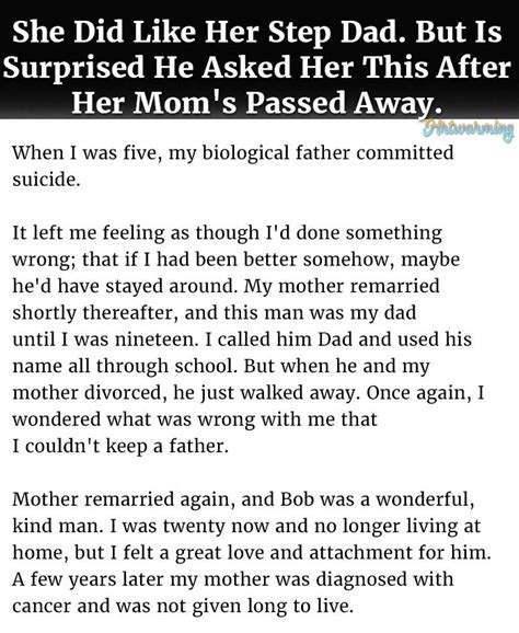 she was scared to get too attached to her step dad but what he asked