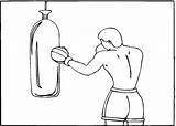 Boxing Coloring Pages Exercises Sport Printable Picgifs Coloringpages1001 Color sketch template